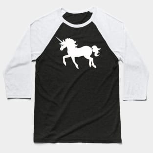 Silhouette of Majesty: The Elegant Unicorn in Motion Baseball T-Shirt